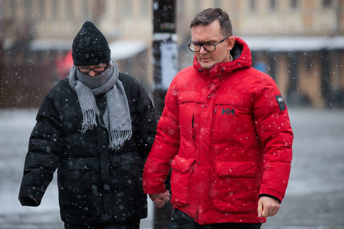 Kaune sniego skraistė