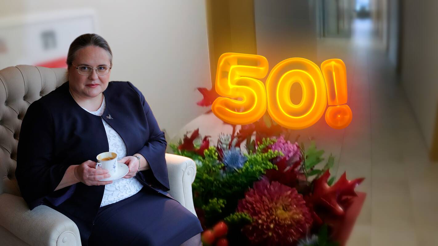 50-metį atšventusi Agnė Širinskienė rengia atsakomąją dovaną sekso prekių parduotuvei