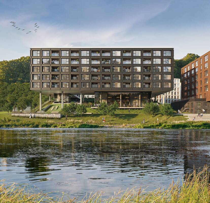 „Nemunaičių“ kvartale vystomo NT projekto „Pasaka“ vizualizacija