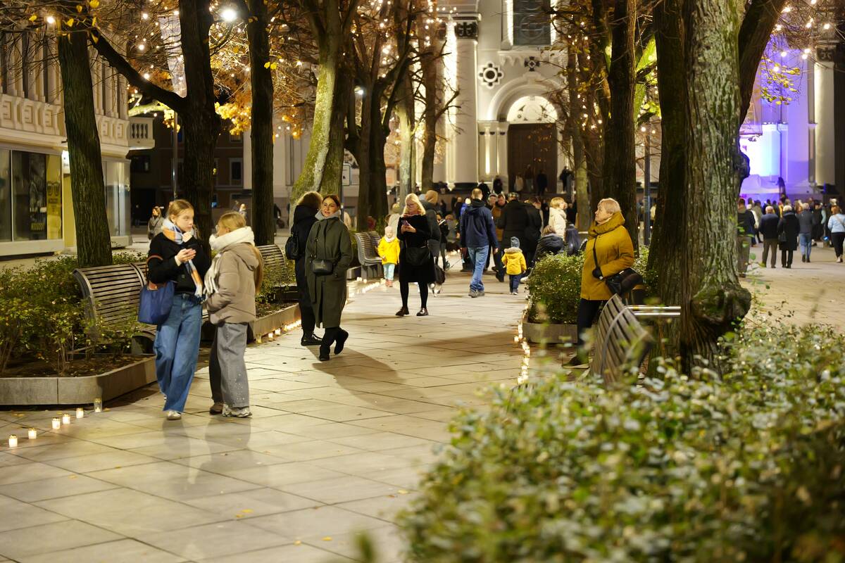 Laisvės alėją nušvietė "Sielų upė"