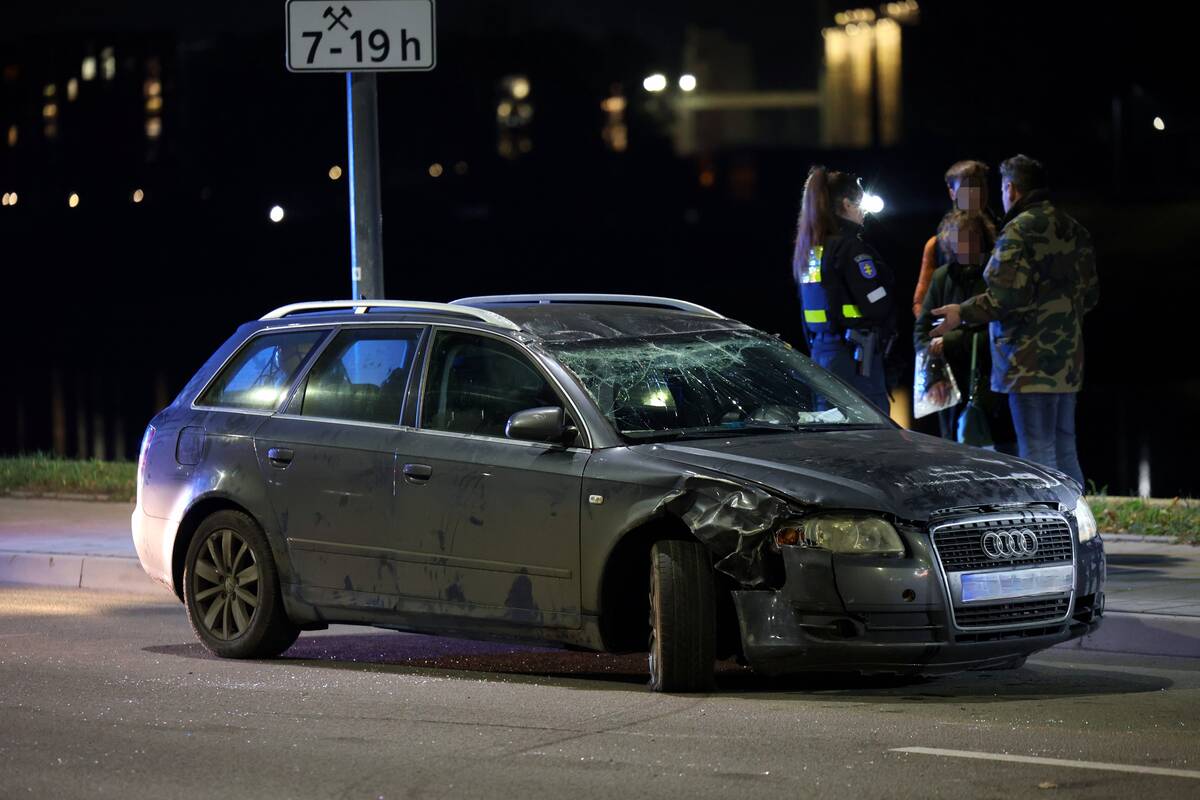 Trijų automobilių avarija Karaliaus Mindaugo prospekte