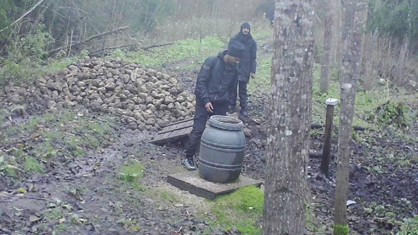 Užfiksuoti galimai žvėrių pašarą valgantys migrantai