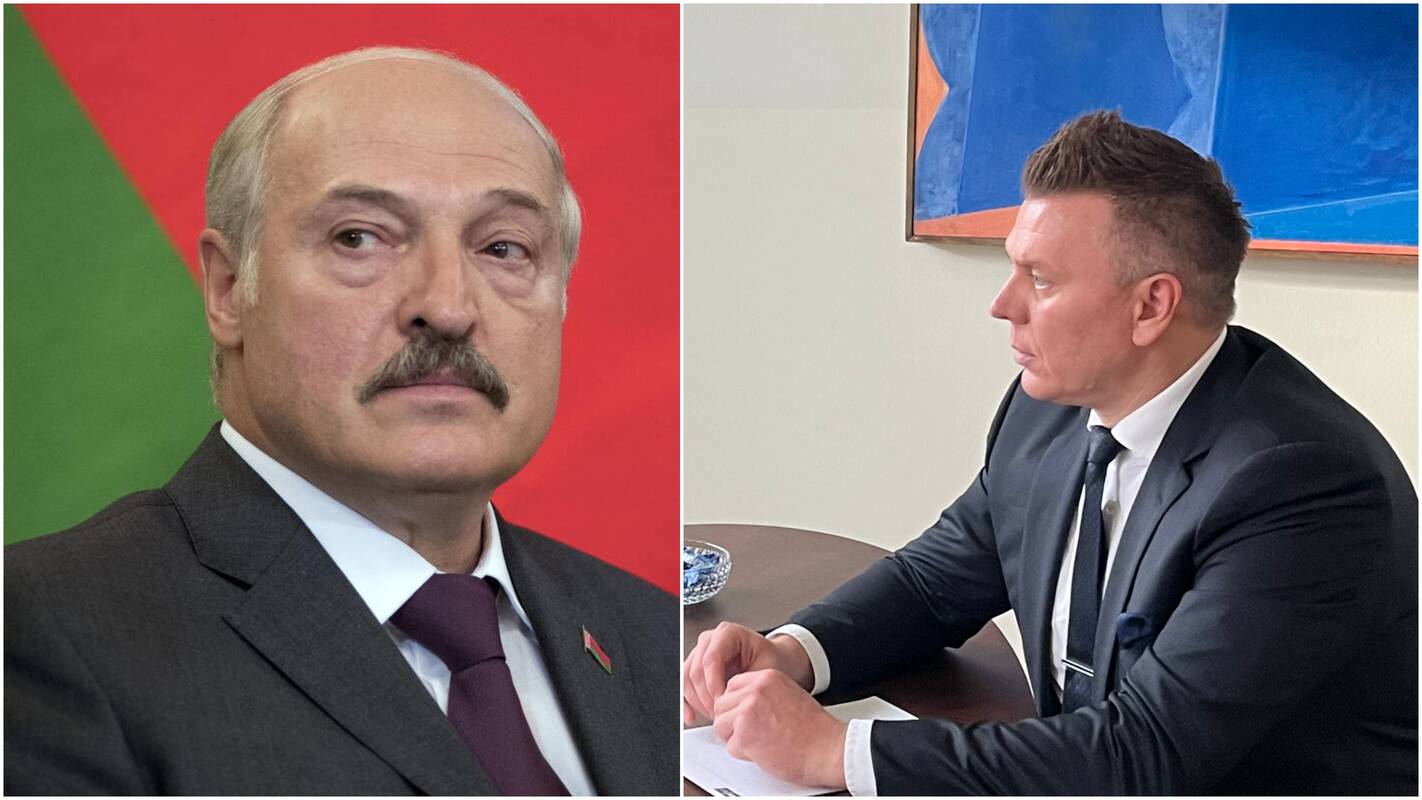 Aliaksandras Lukašenka (kairėje) ir Aleksandras Brokas