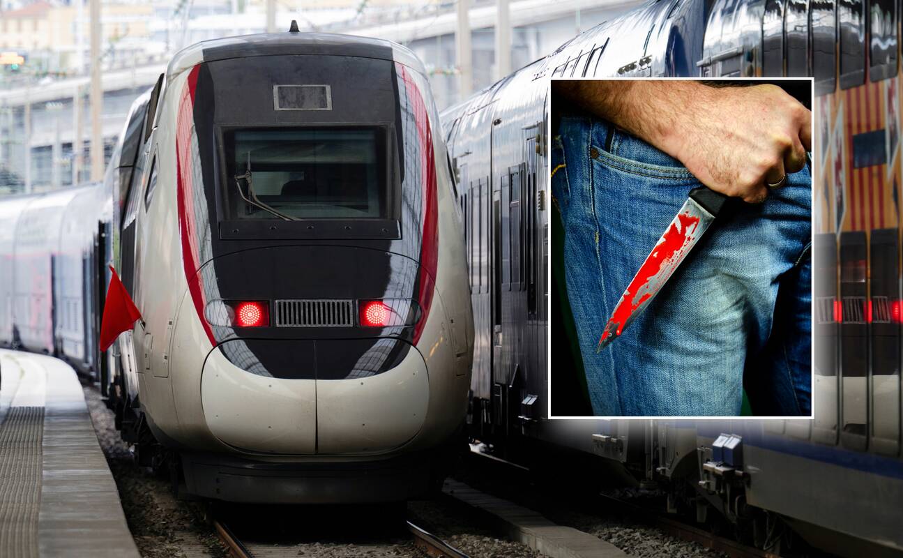 JK traukinyje peiliu sužeista 10 žmonių, sulaikyti du įtariamieji