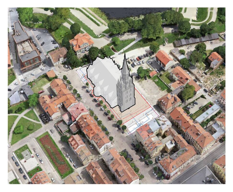 Iškils: Šv. Jono bažnyčios varpinę numatyta statyti septynių aukštų.