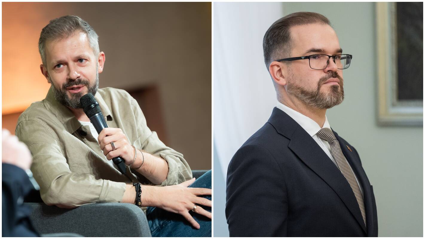 Andrius Tapinas (kairėje) ir Robertas Kaunas