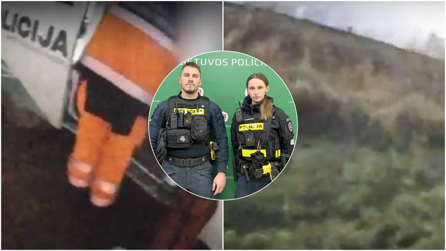 Naktį pelkėje įkalintą vyrą išgelbėjo policininkai