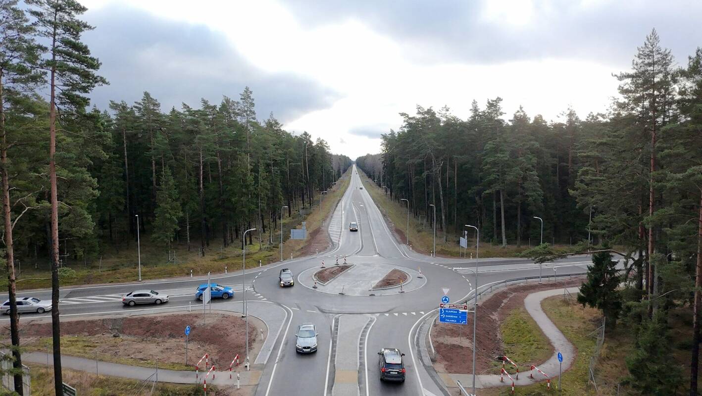Pertvarkyta avaringa Darbėnų sankryža