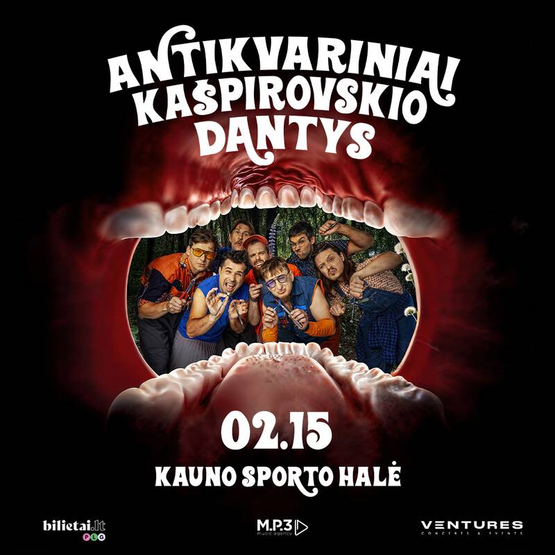 Scenos padūkėliai „Antikvariniai Kašpirovskio dantys“ pirmąkart koncertuos Kauno sporto halėje