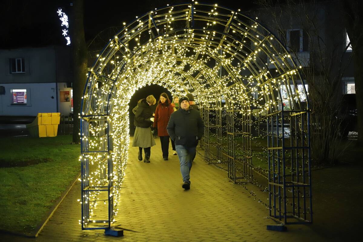  Raseiniuose sužibo pagrindinė miesto žaliaskarė 
