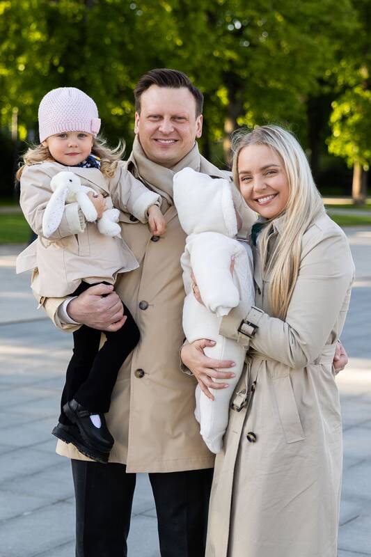 Valdas Benkunskas su šeima