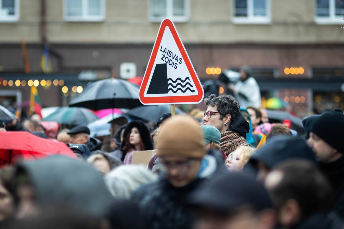 Protestas „Šalin rankas nuo laisvo žodžio“