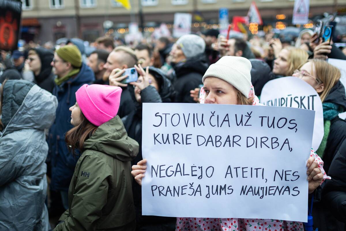 Protestas „Šalin rankas nuo laisvo žodžio“