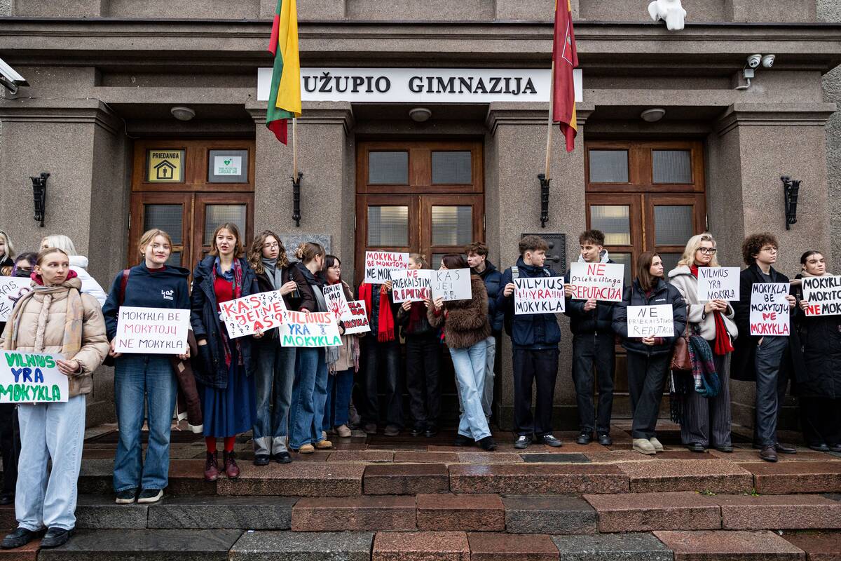 Užupio gimnazijos bendruomenės protestas