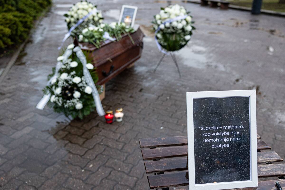 Jaunimo organizacijų protestas prie Seimo