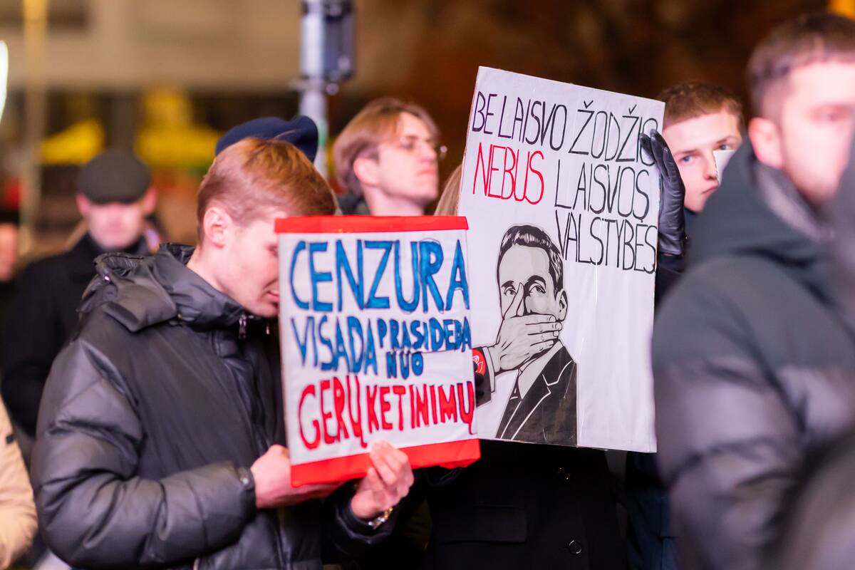 Antrasis protestas „Šalin rankas nuo laisvo žodžio!“