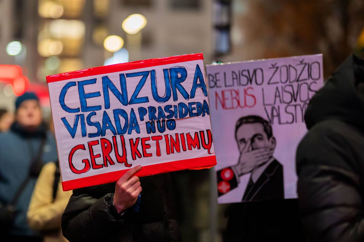 Antrasis protestas „Šalin rankas nuo laisvo žodžio!“