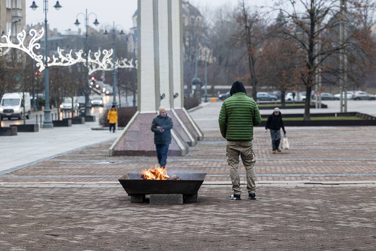 Pasiruošimas protestui Nepriklausomybės aikštėje