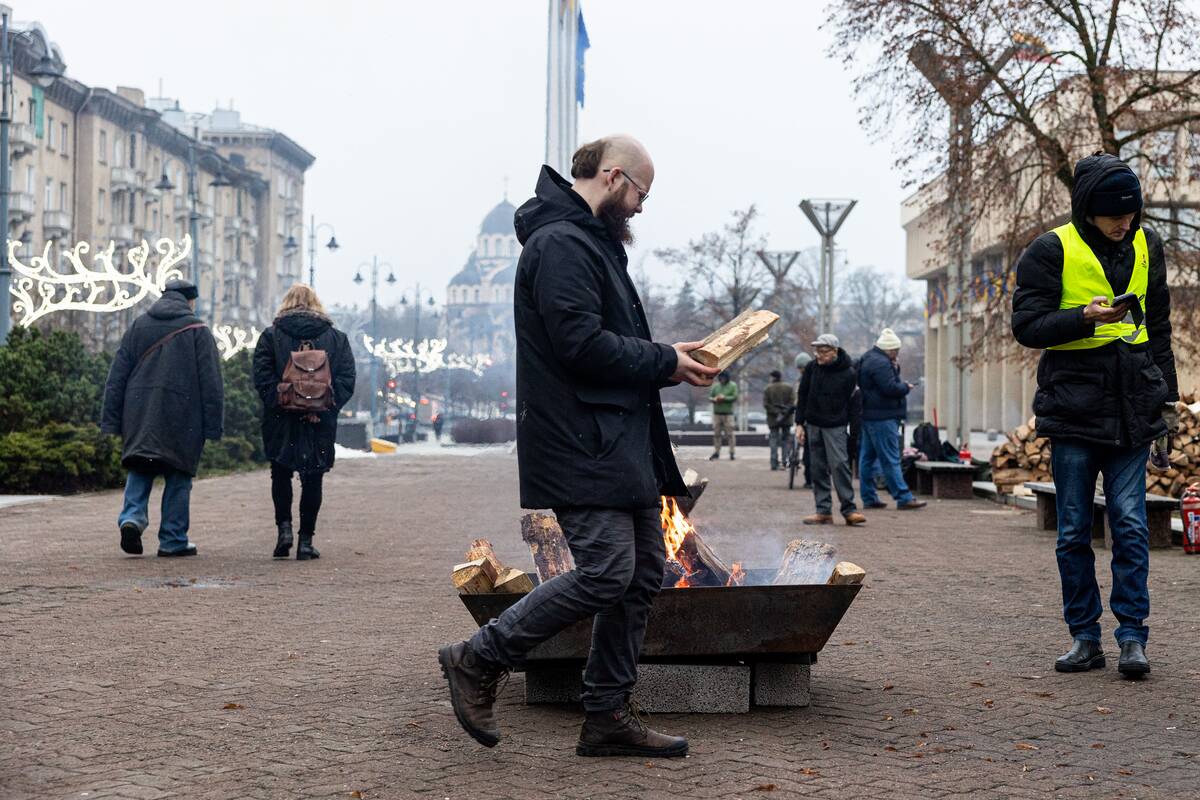 Pasiruošimas protestui Nepriklausomybės aikštėje
