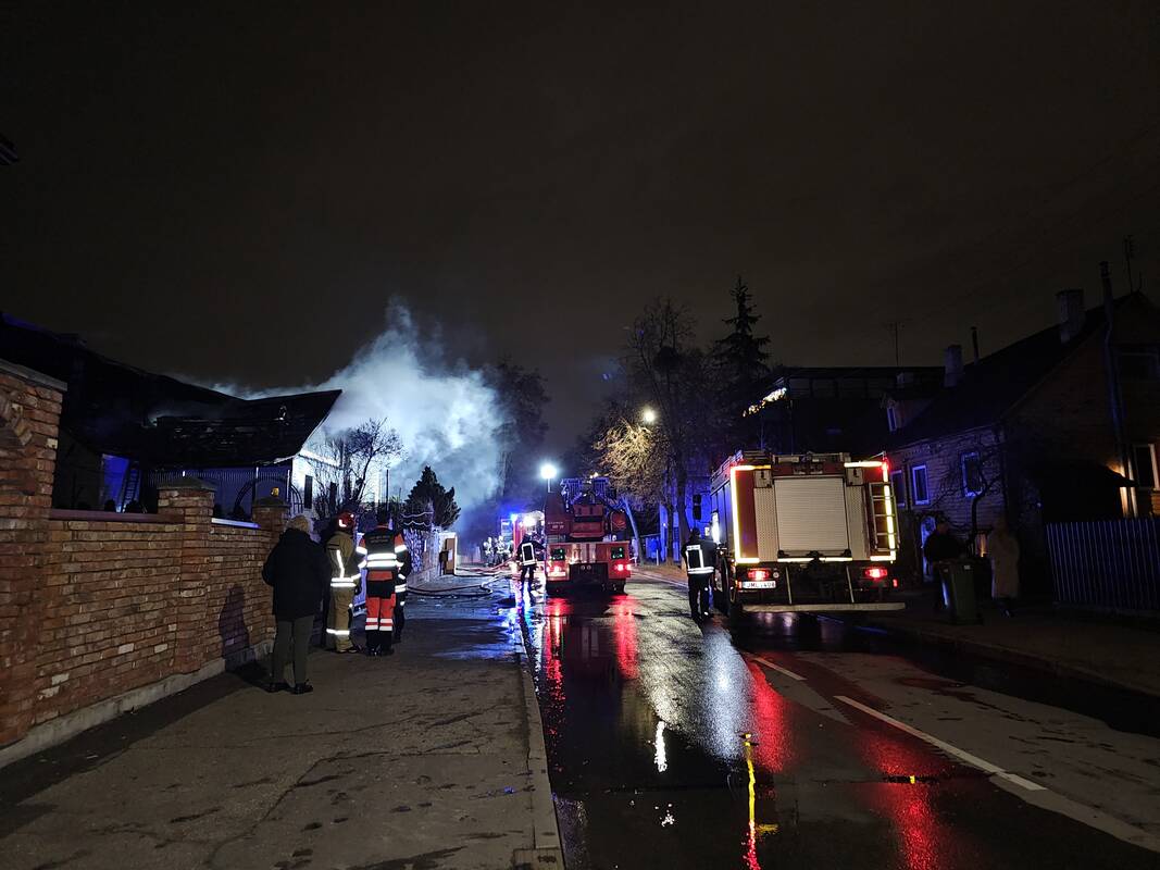 Namo gaisras Žaliakalnyje