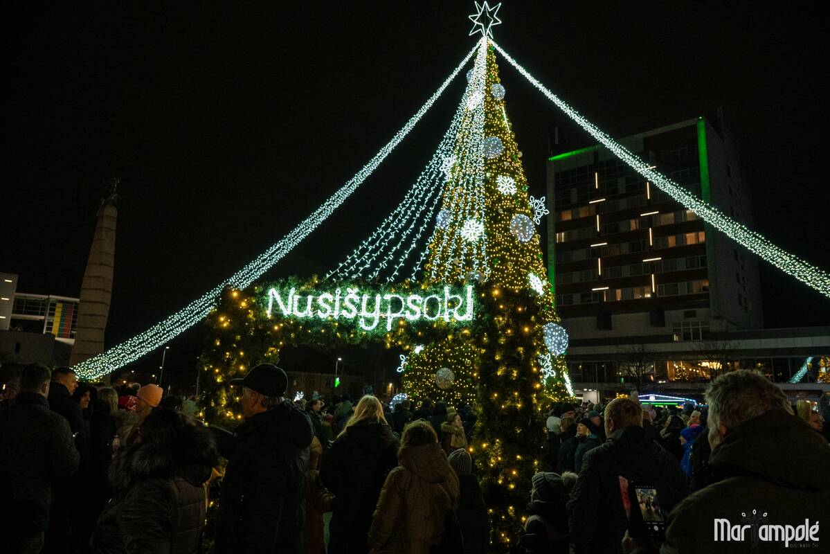 Marijampolės Kalėdų eglės įžiebimas