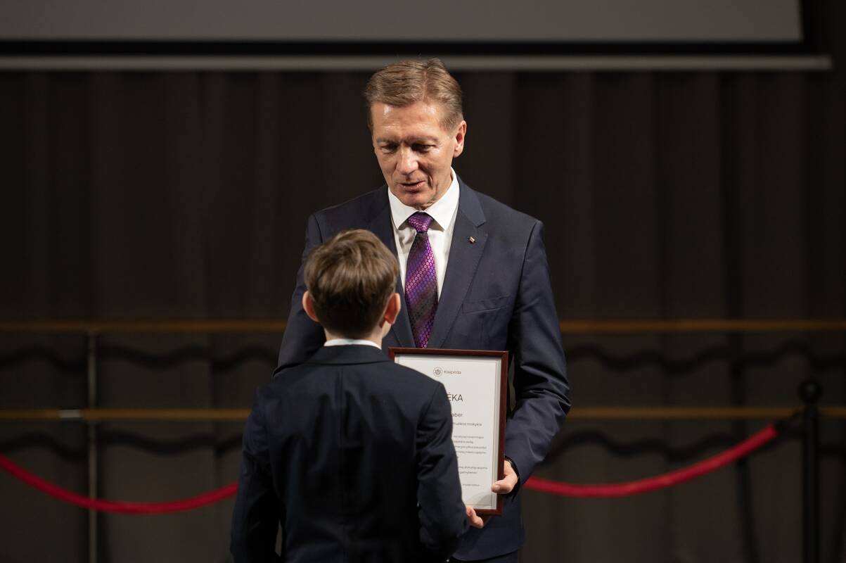 Klaipėdos miesto Mero kalėdinis priėmimas gabiausiems mokiniams 2025