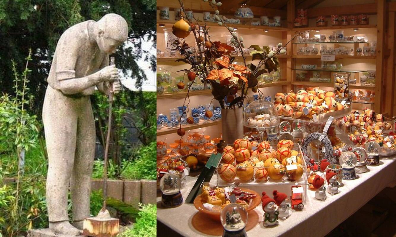 Istorija: Laušos miestelis Tiuringijoje, Vokietijoje, yra stiklinių Kalėdų papuošalų gimtinė. 1847 m. H. Greineris čia sukūrė pirmuosius tuščiavidurius stiklinius žaisliukus. Dabar čia yra ir muziejus.