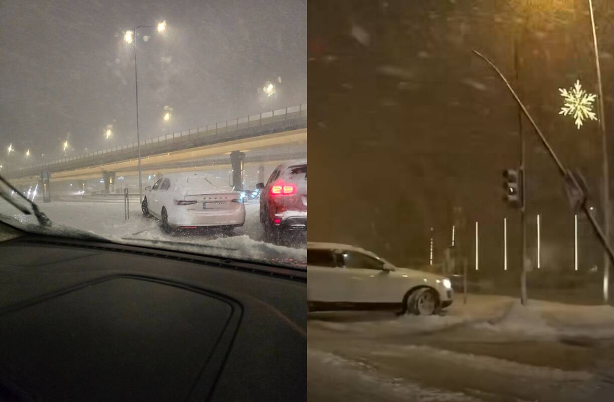 Klaipėdoje sniegas apsunkino sklandų eismą