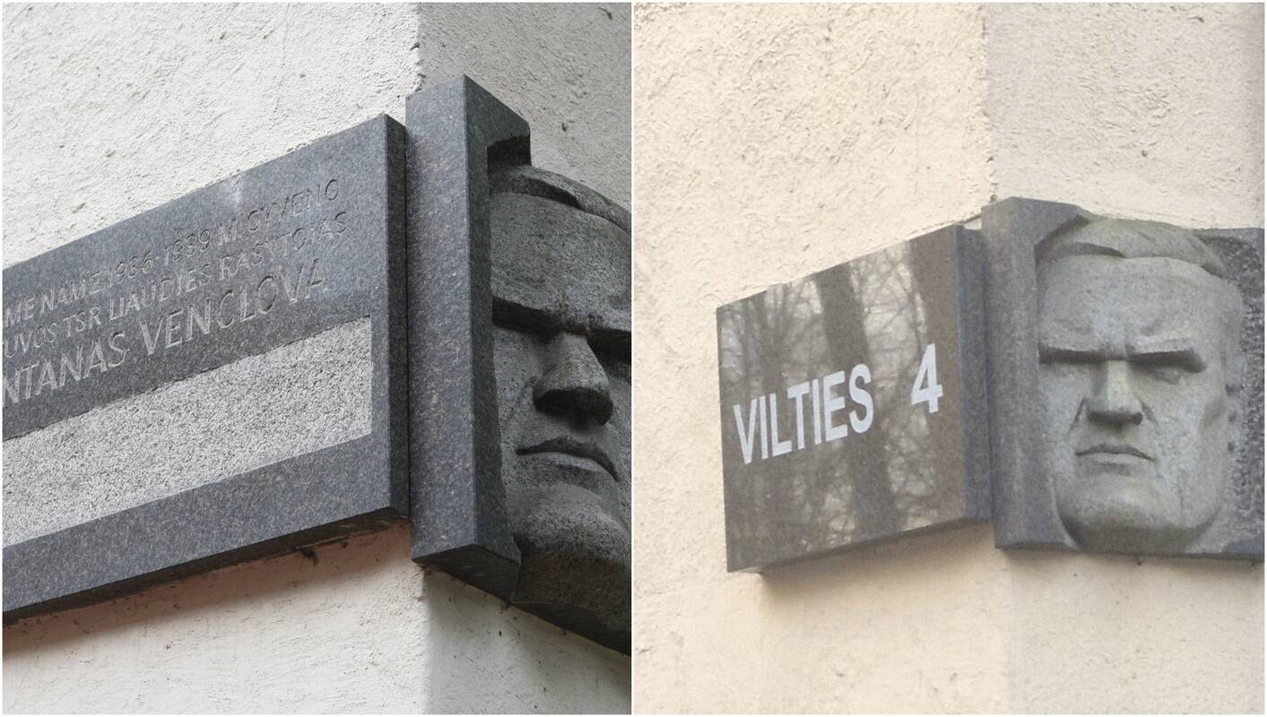 Sprendimas: Vilties g. 4 namo, ant kurio sienos kabojo sovietų rašytojui A. Venclovai skirta memorialinė lenta, bendrasavininkiai savaip išsprendė desovietizacijos įstatymo klausimą.