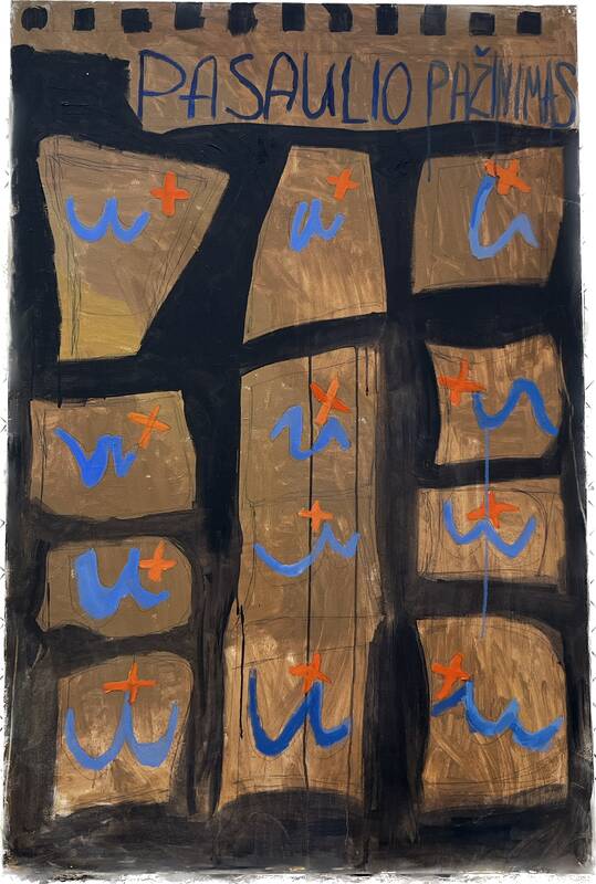 Pasaulio pažinimas. 120x80 cm. Drobė, aliejiniai dažai. 2021 m.