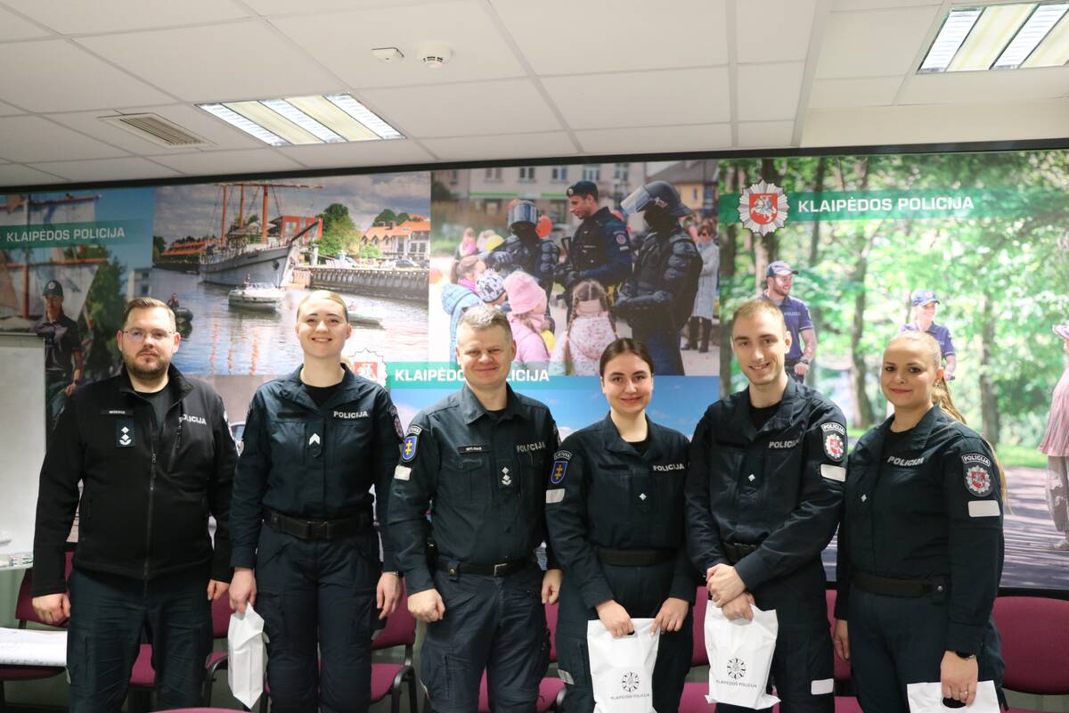 Prie Klaipėdos apskrities policijos prisijungė penki nauji pareigūnai