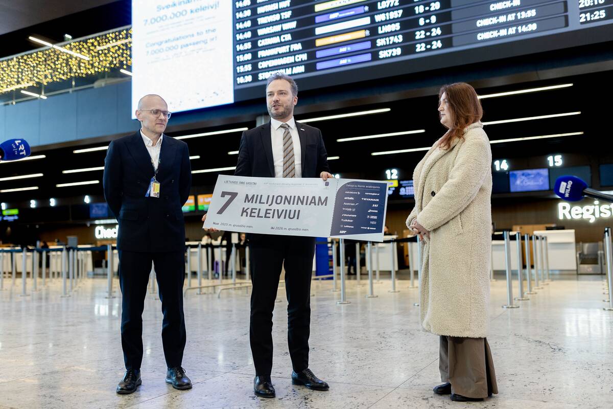 Pasveikintas septynimilijonasis keleivis