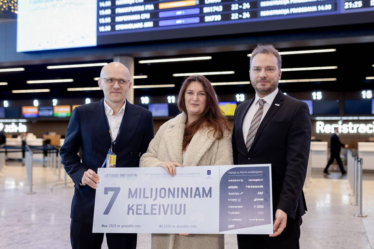 Pasveikintas septynimilijonasis keleivis