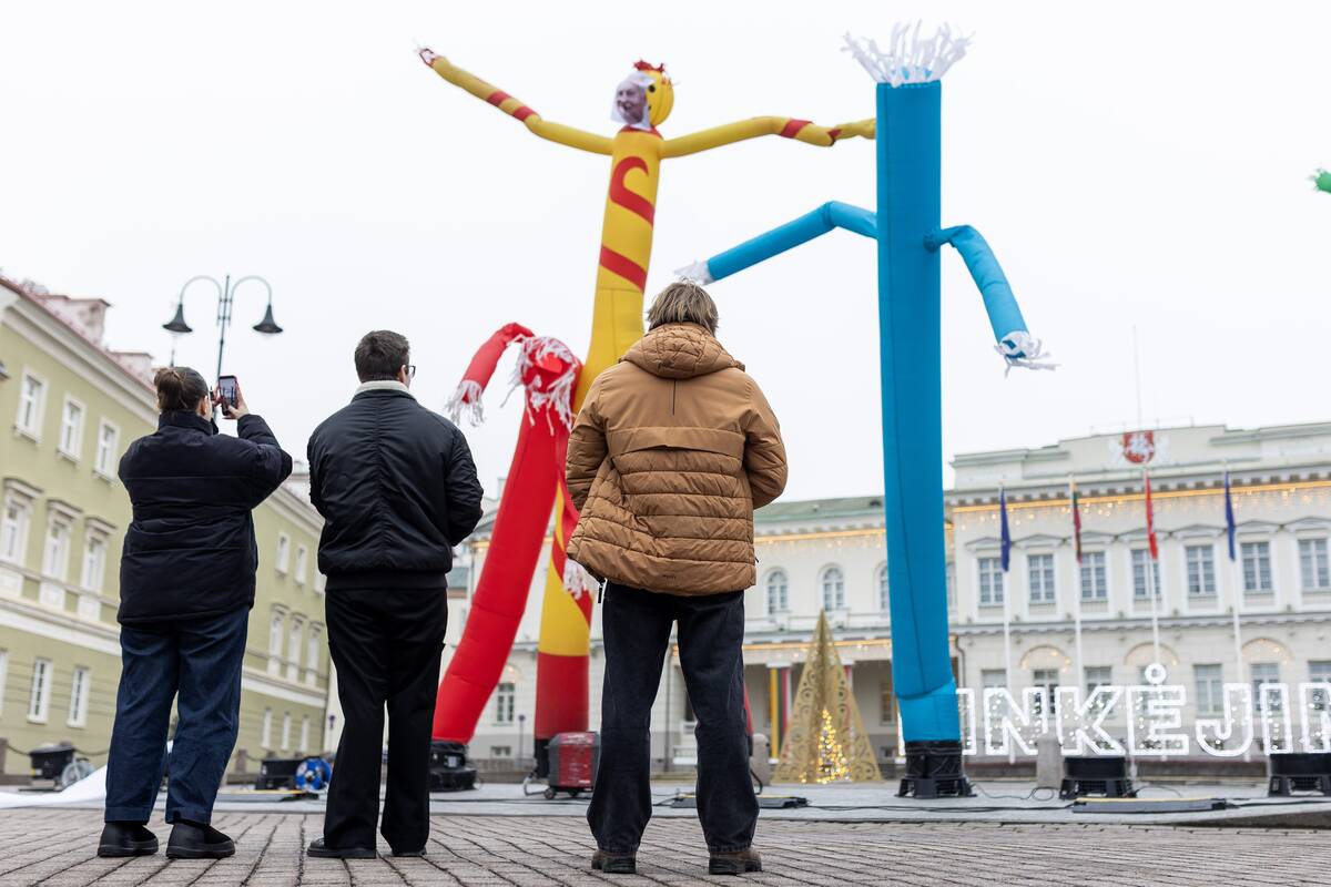 Instaliacija – bestuburių oro žmogeliukų parkas