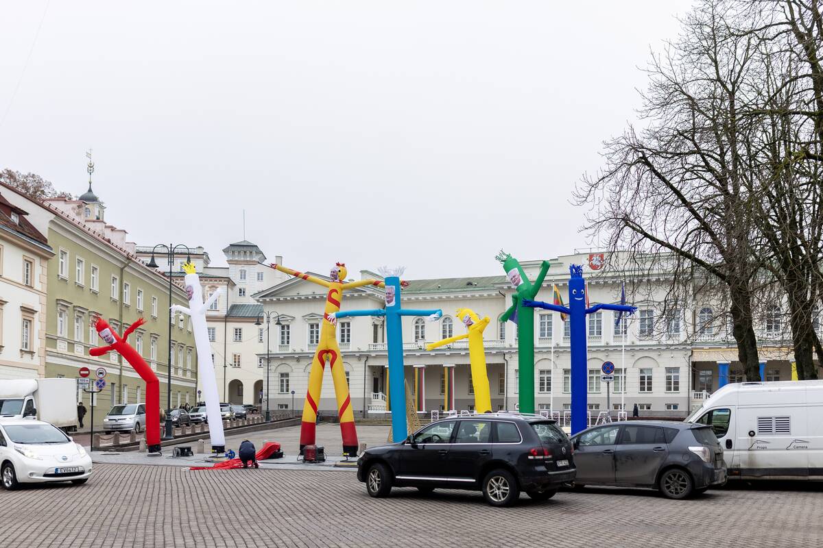 Instaliacija – bestuburių oro žmogeliukų parkas