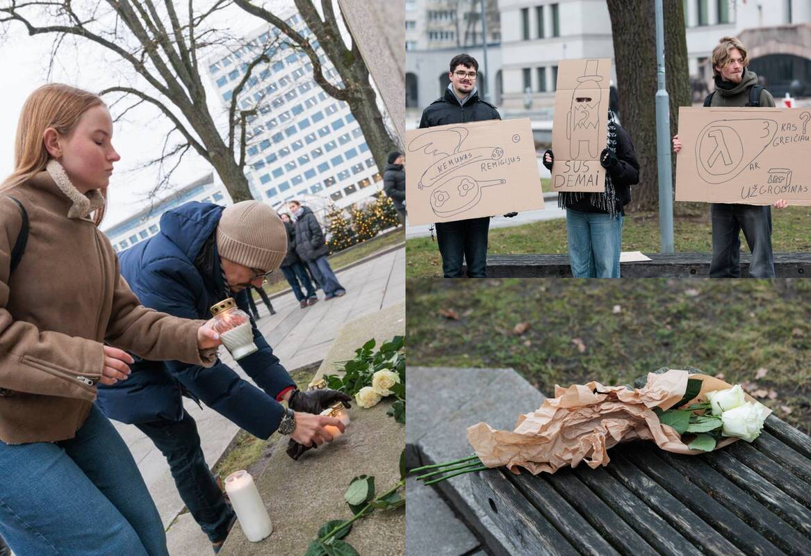 „Neaišku, kam jie dirba, bet tikrai ne Lietuvai“: Kaune – studentų protestas