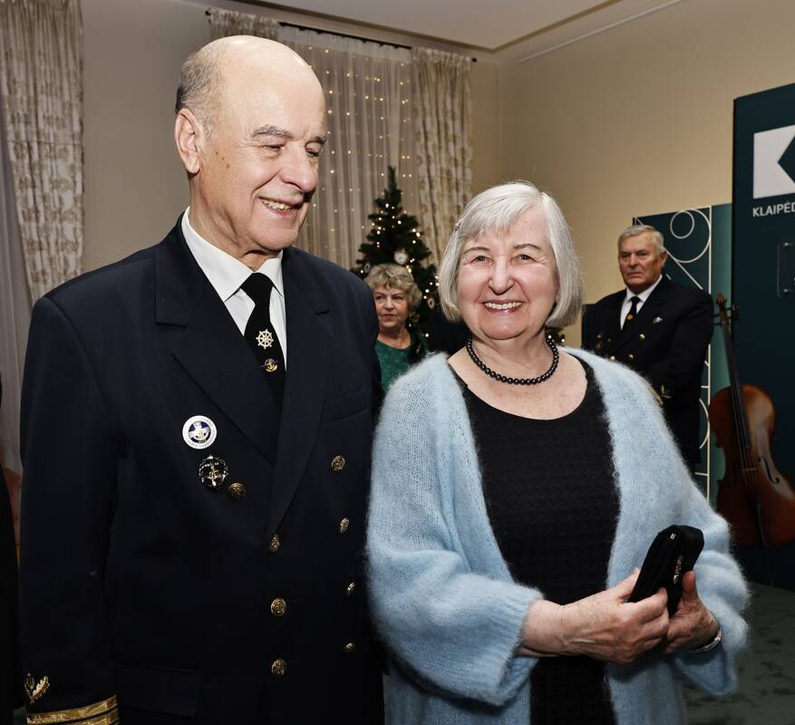 Pora: jūrų kapitonas V. Saulėnas ir jo žmona Jovita kartu – nuo pat jaunystės.