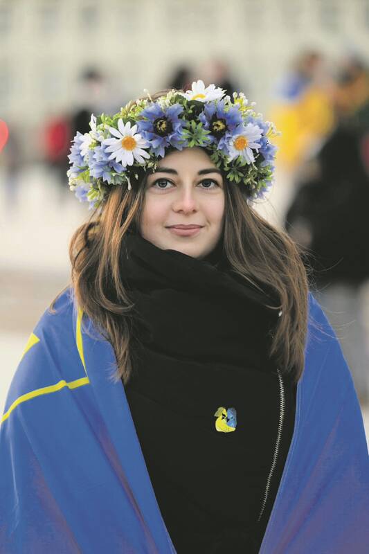 Aktyvi: B. Hrytsai dažnai dalyvauja Ukrainos palaikymo akcijose.