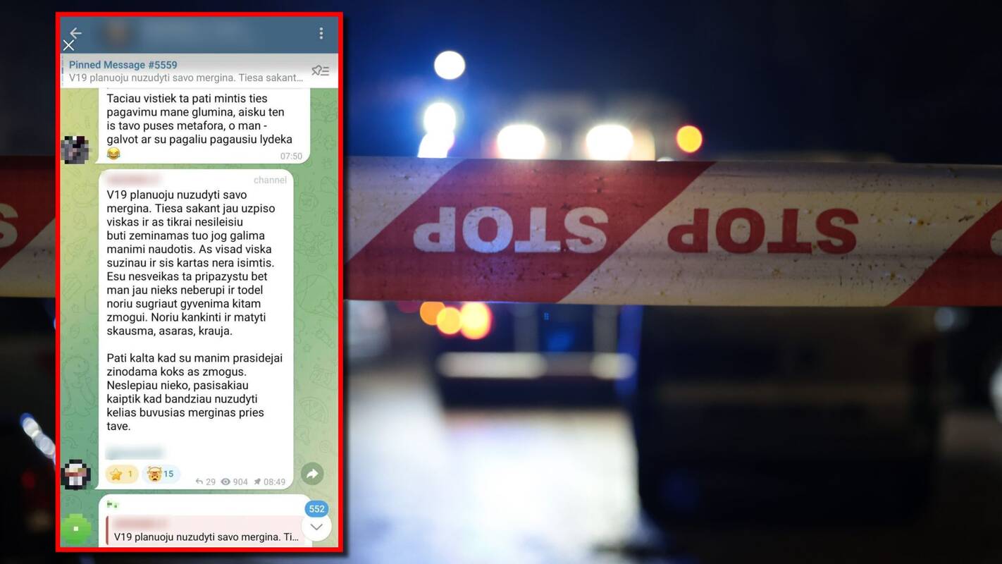 Šiurpių nusikaltimų fone – mįslinga žinutė: planuoju nužudyti savo merginą