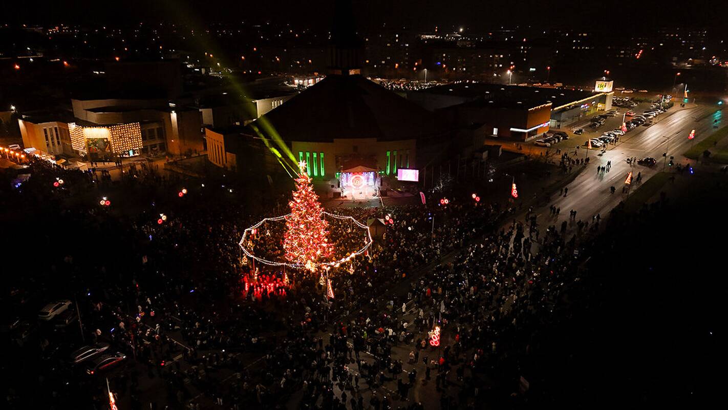Mažeikių Kalėdų eglės įžiebimas