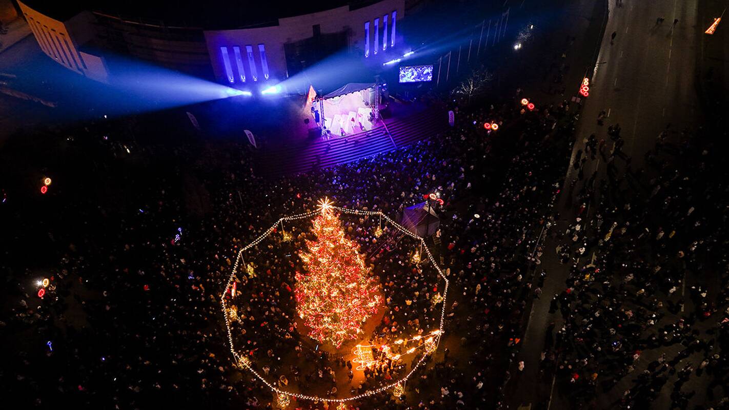 Mažeikių Kalėdų eglės įžiebimas