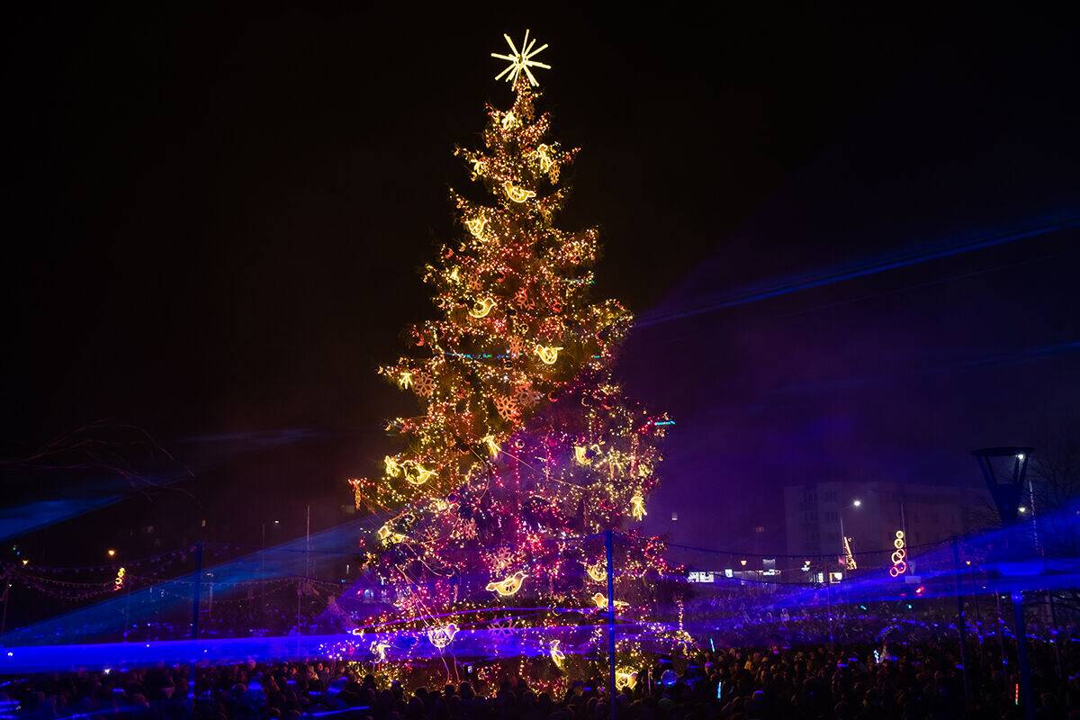 Mažeikių Kalėdų eglės įžiebimas