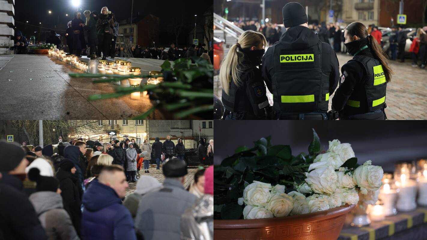 Kaune jautriai pagerbtos dvi nužudytos merginos