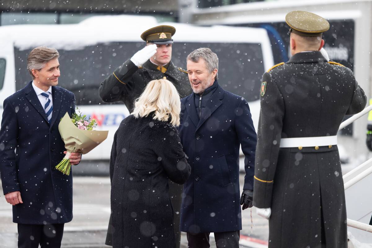 Danijos karaliaus ir karalienės pasitikimas Vilniaus oro uoste