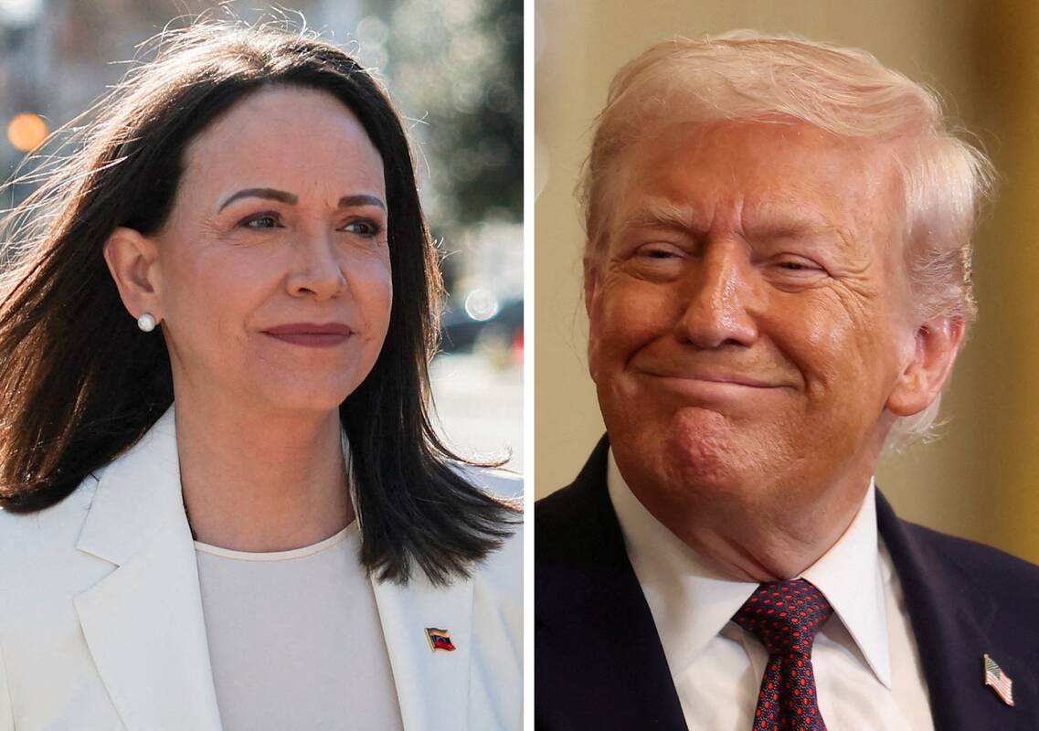 Maria Corina Machado ir Donaldas Trumpas