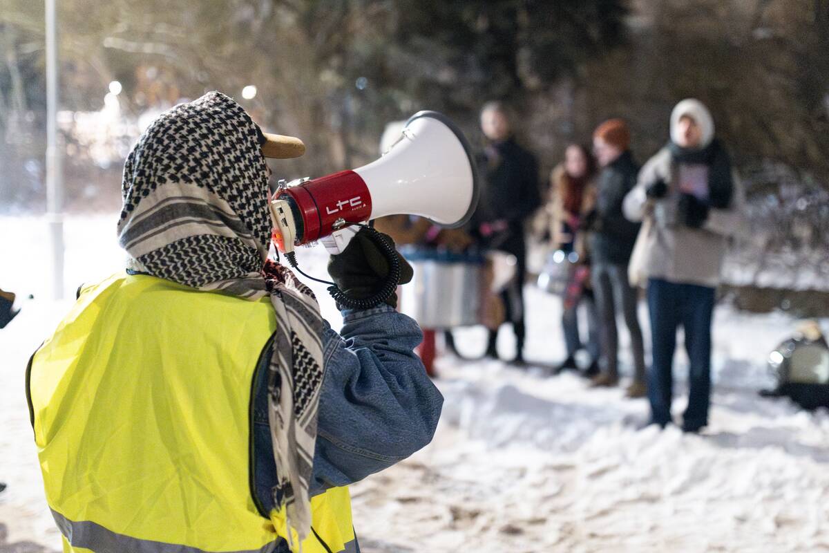 Protesto akcija prieš JAV veiksmus Venesueloje