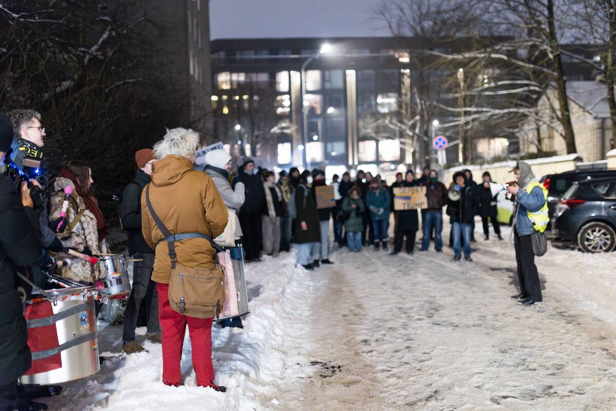 Protesto akcija prieš JAV veiksmus Venesueloje