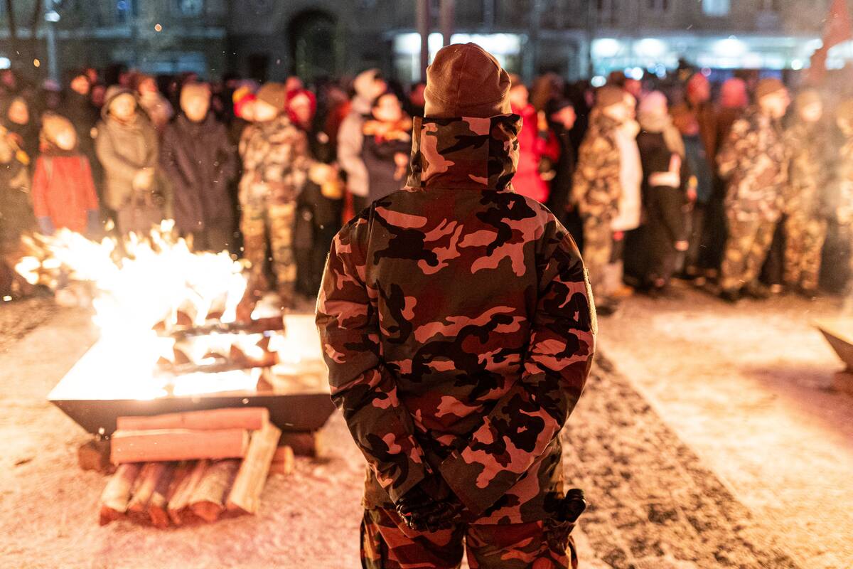 Sausio 13-osios atminimo laužų uždegimo ceremonija Nepriklausomybės aikštėje