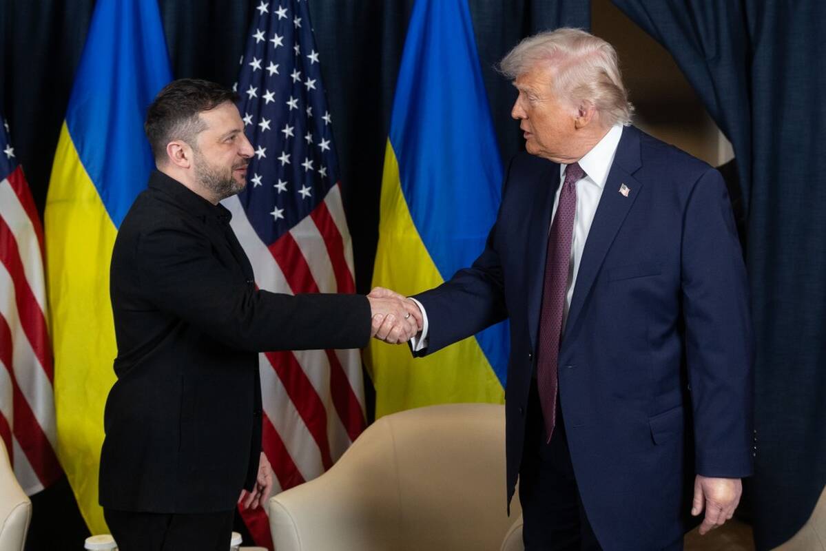 Volodymyras Zelenskis ir Donaldas Trumpas