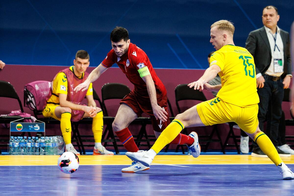 Europos salės futbolo čempionatas: Lietuva – Armėnija 3:3